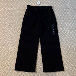 J. Crew Factory Wide-Leg Black Jeans